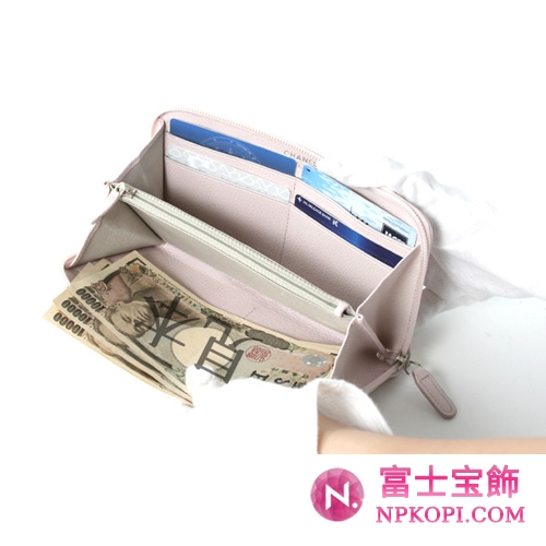 シャネル クルーズライン カメリア 長財布 ライトピンク A47007